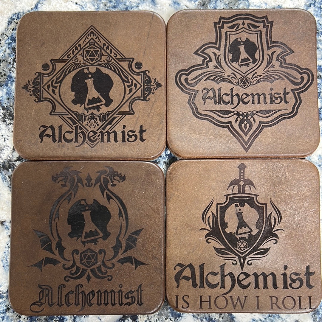 D&D Leather Coaster