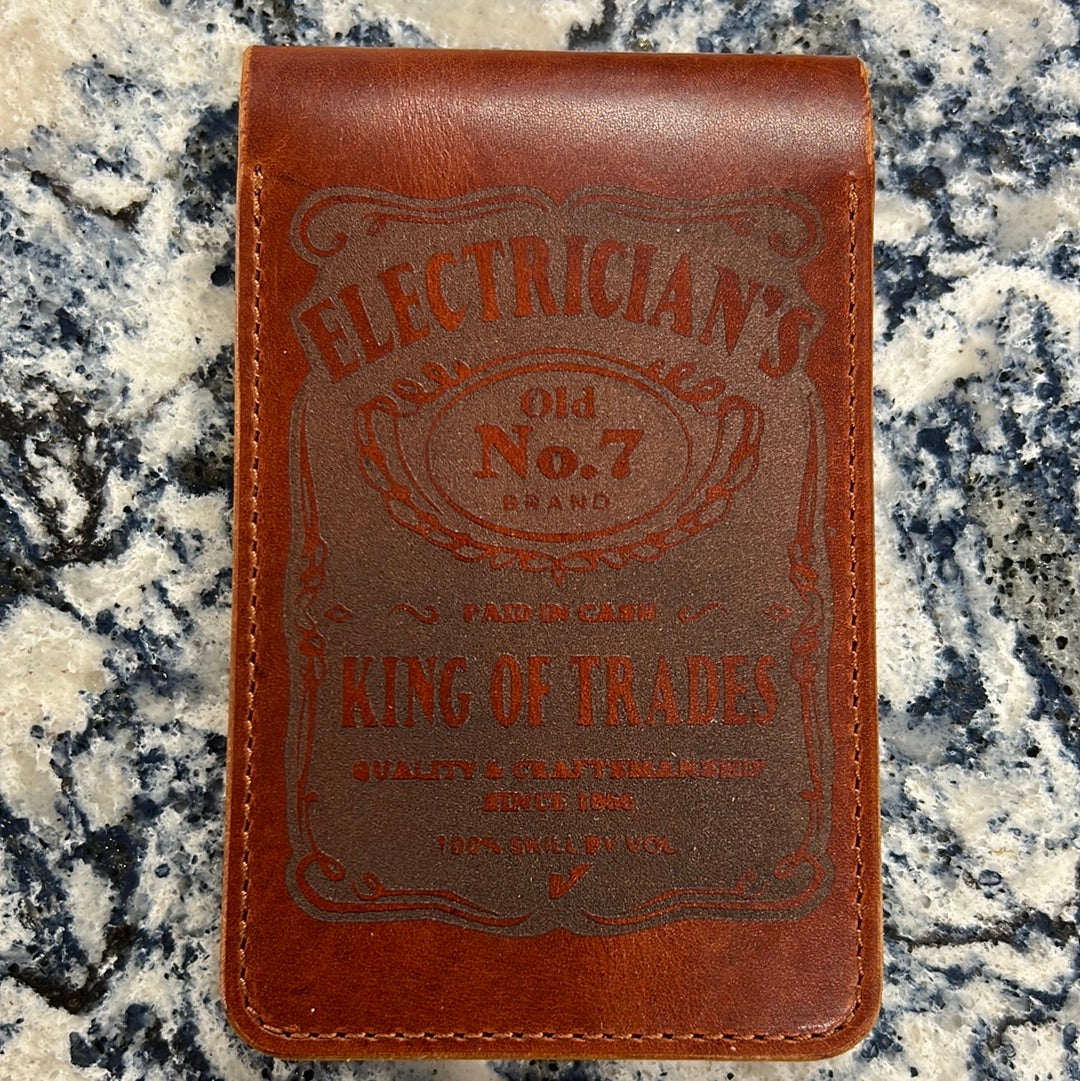 Electricians Leather Notepad Cover