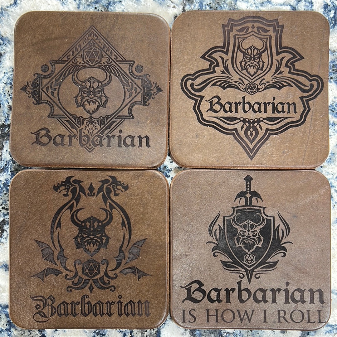 D&D Leather Coaster