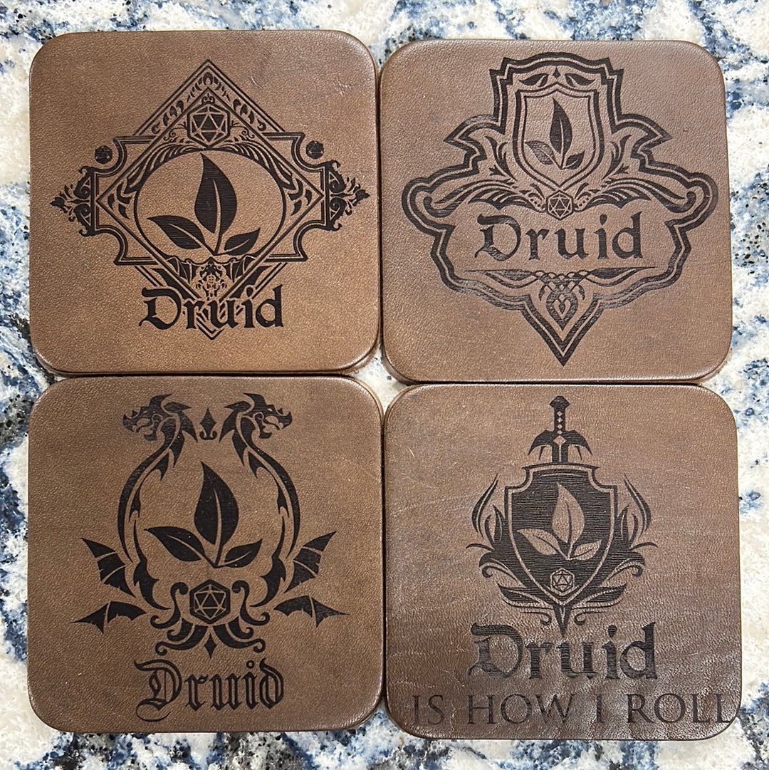 D&D Leather Coaster