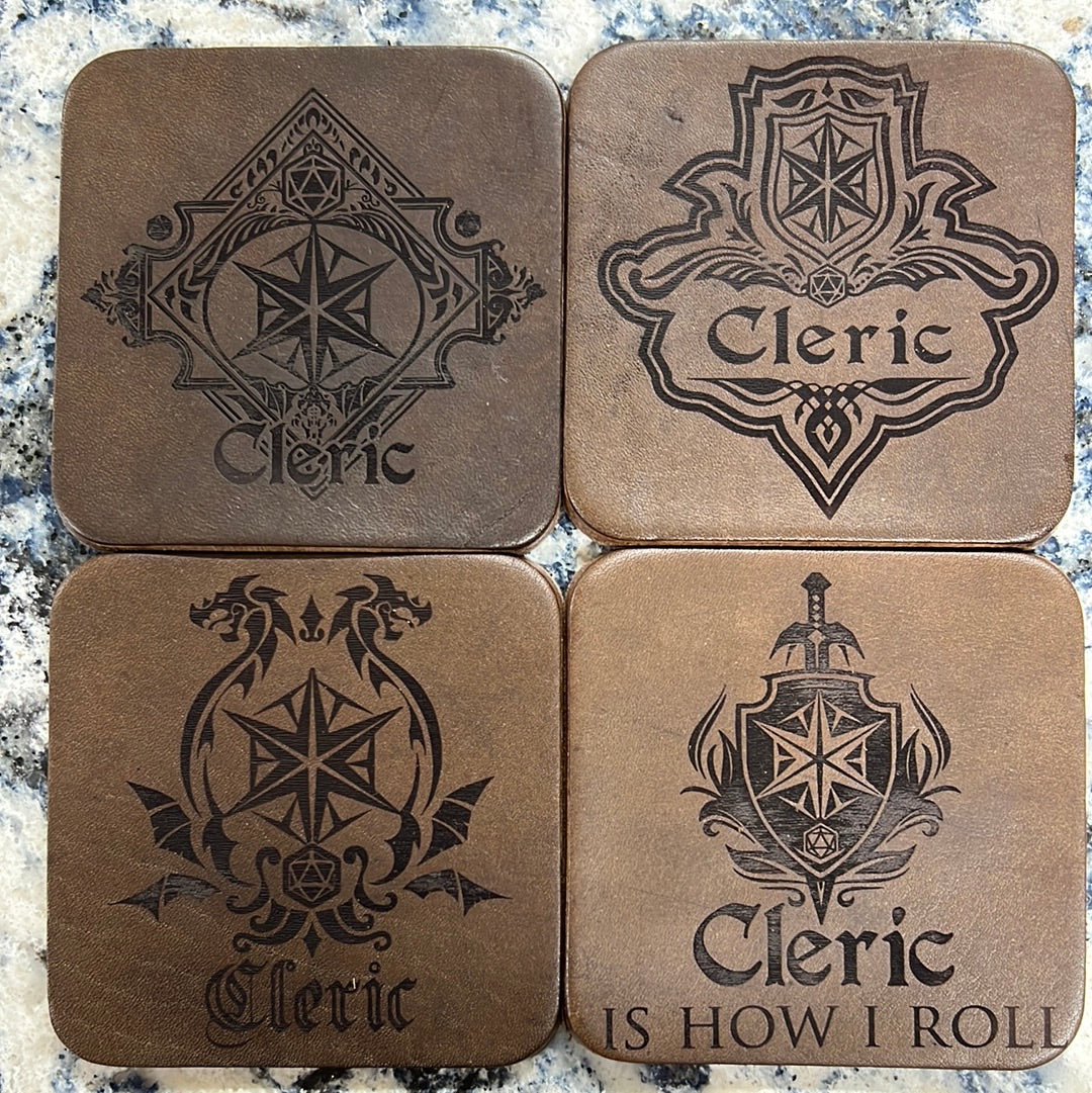 D&D Leather Coaster