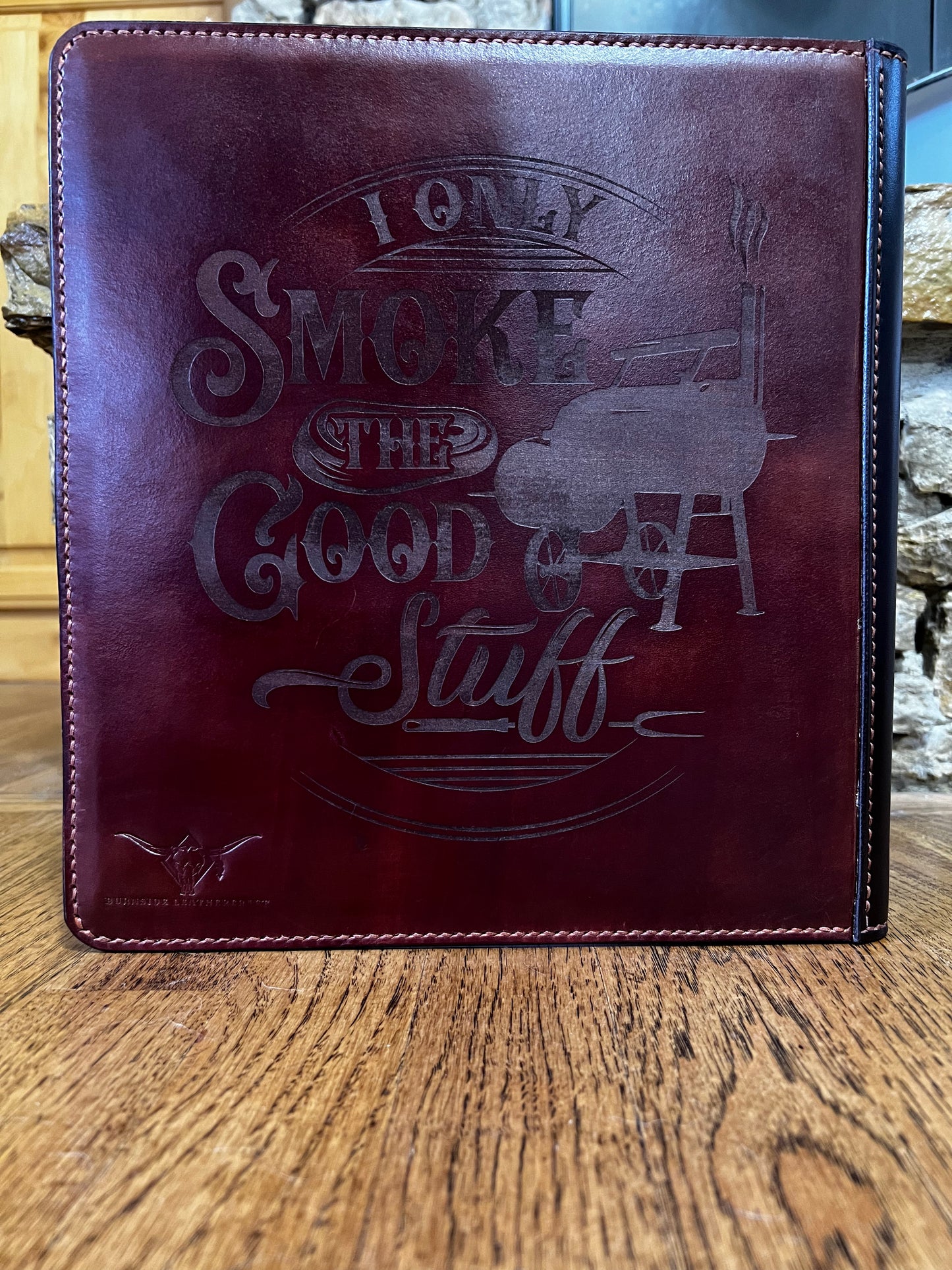 Custom Leather Three-Ring Binder