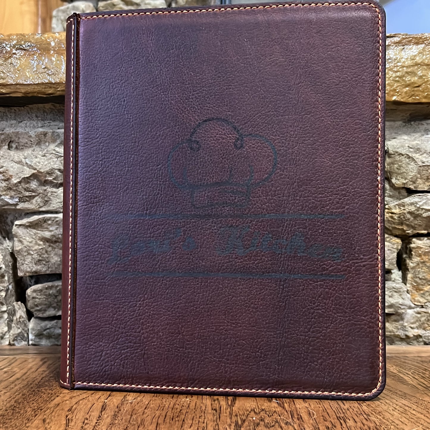 Custom Leather Three-Ring Binder