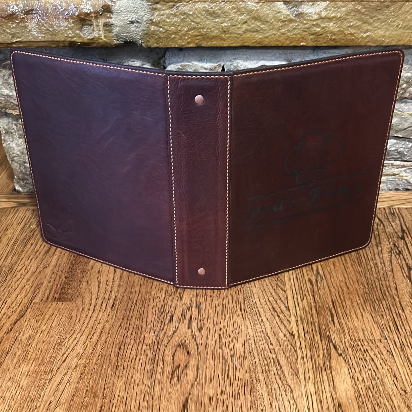 Custom Leather Three-Ring Binder