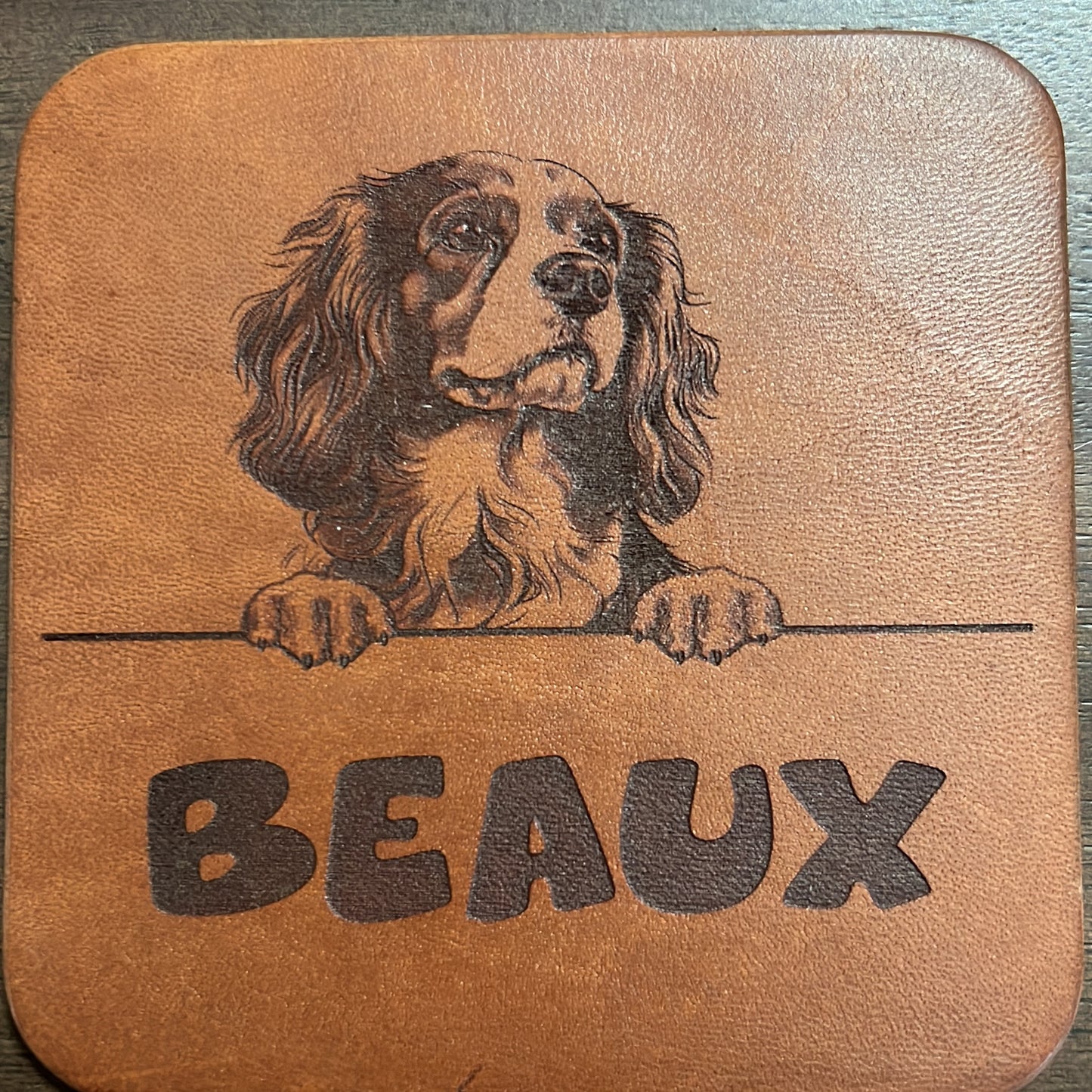 Leather Dog Coasters 1