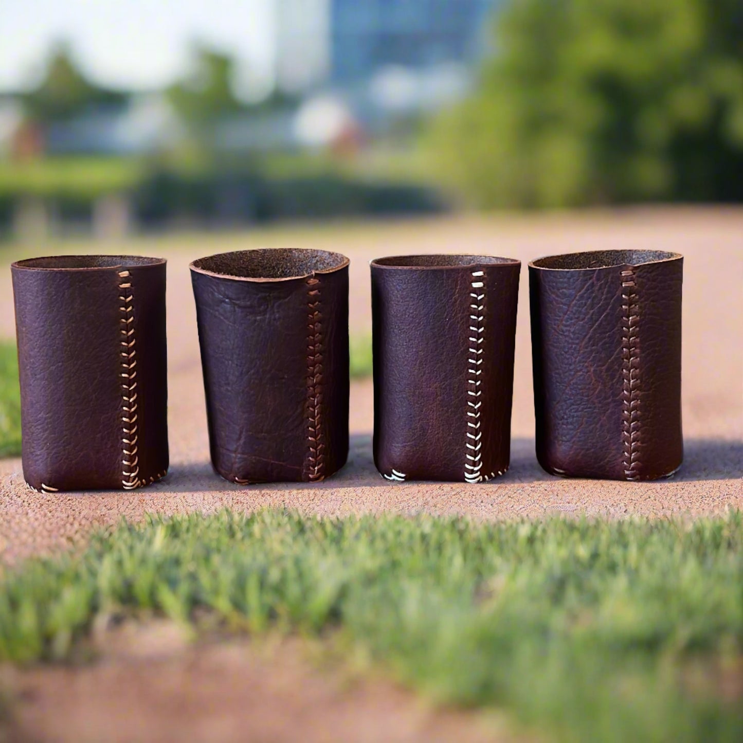 Leather Baseball Koozie
