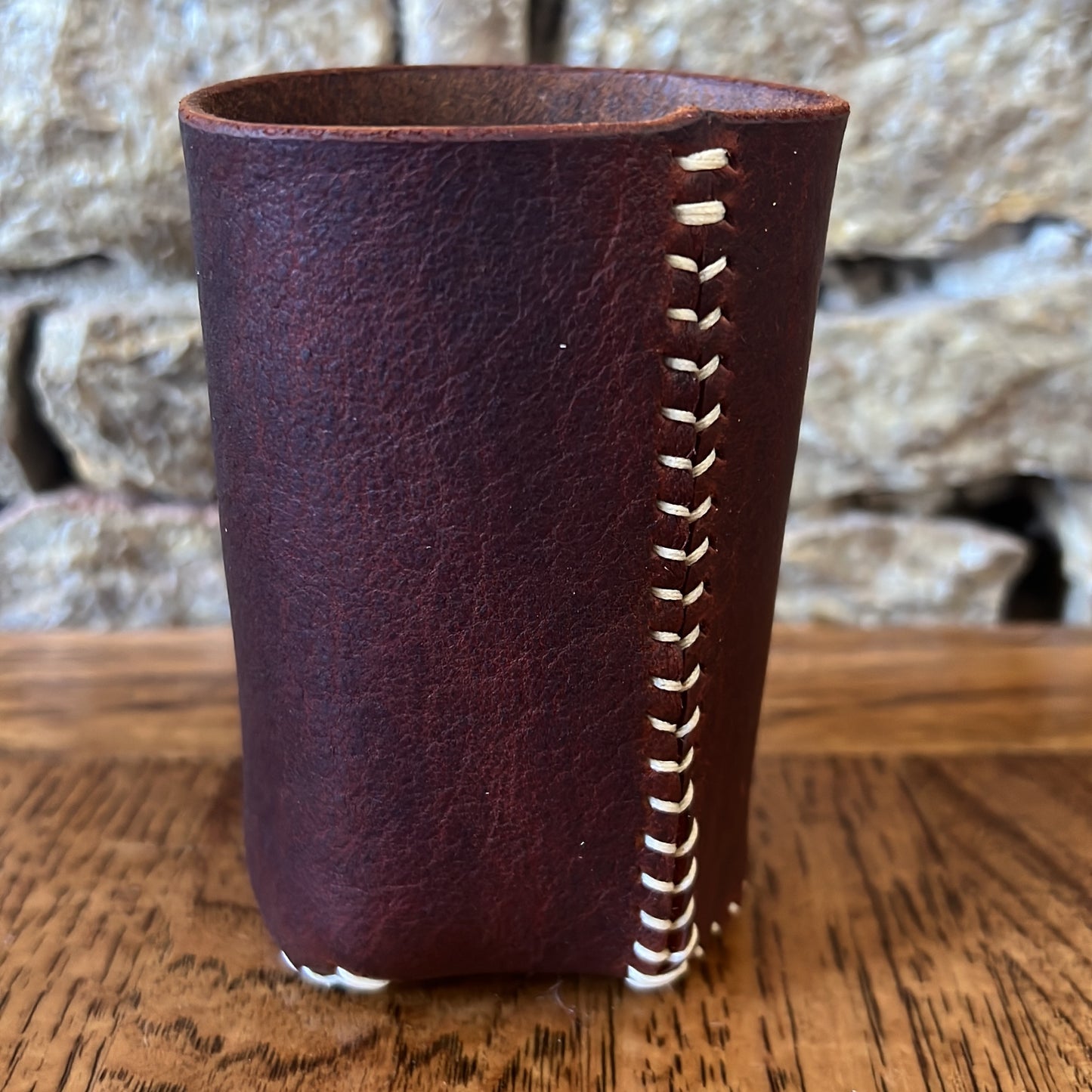 Leather Baseball Koozie