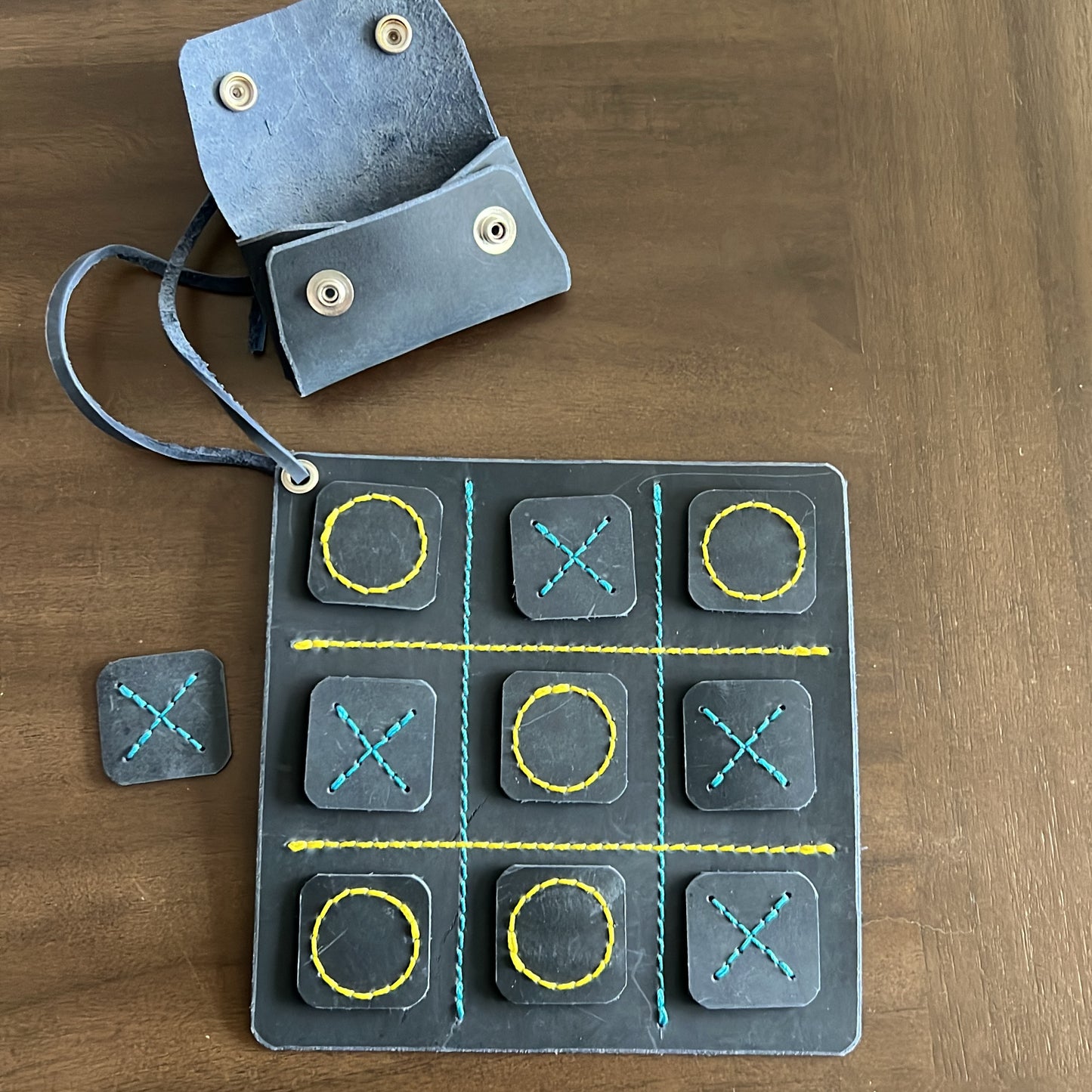 Leather Tic-Tac-Toe Game