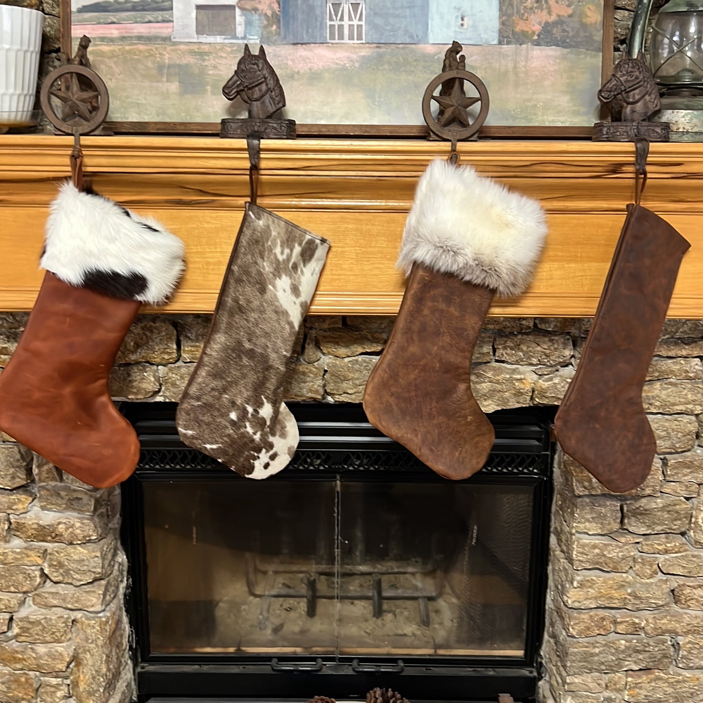 Leather Christmas Stockings