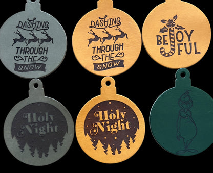 Leather Christmas Ornaments
