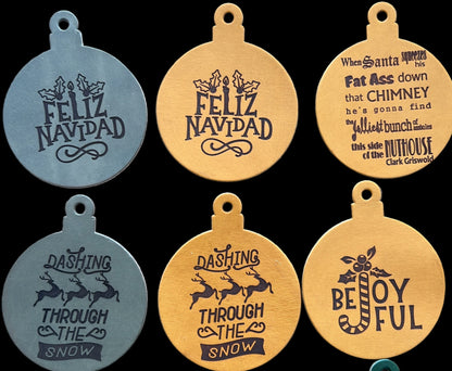 Leather Christmas Ornaments