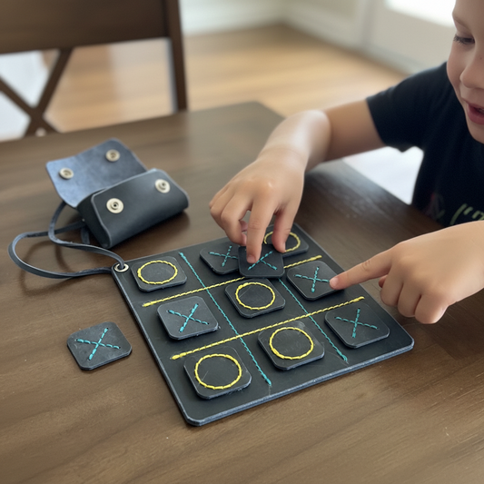 Leather Tic-Tac-Toe Game
