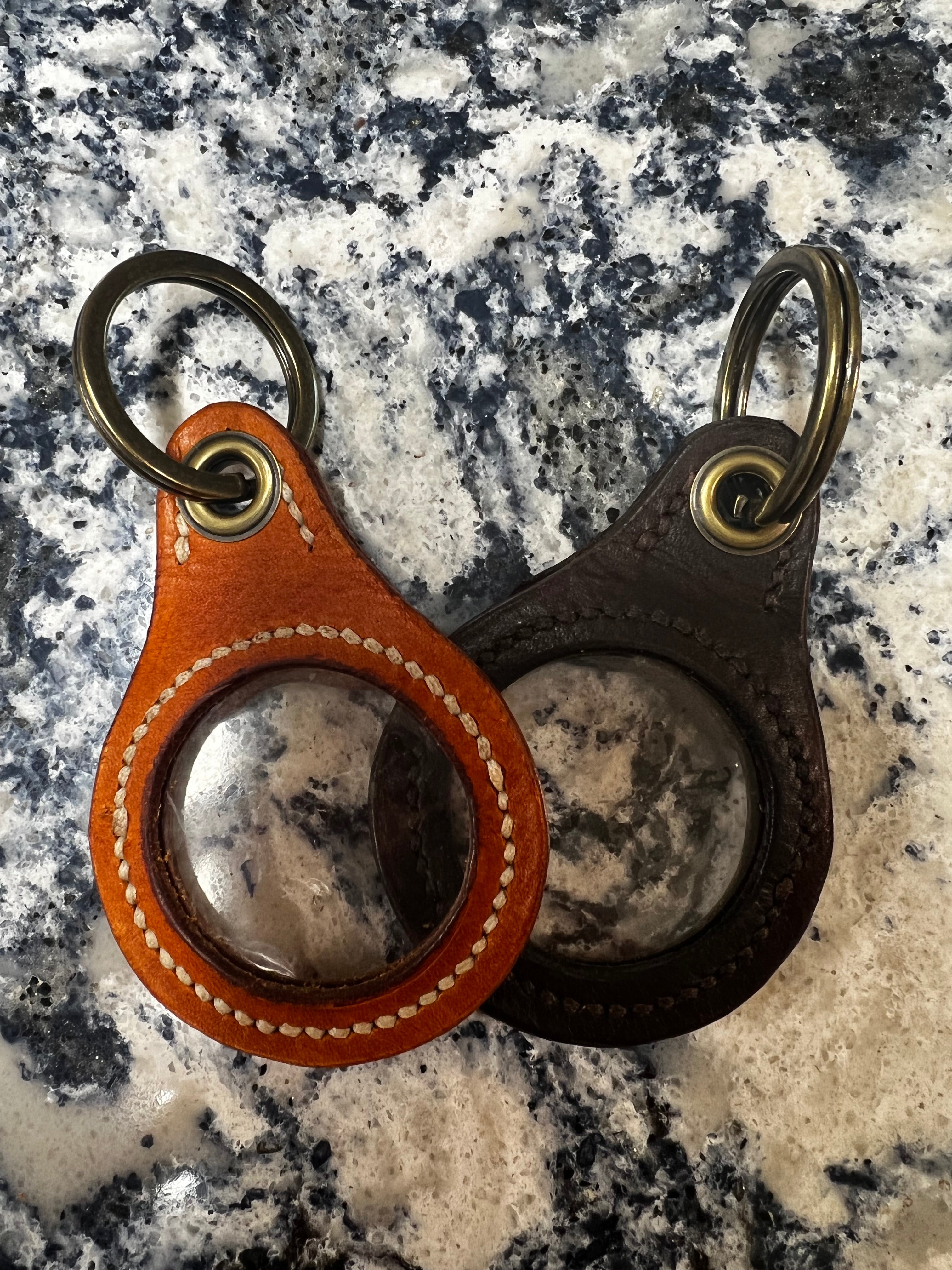 Leather Challenge Coin Holder Keyfob burnsideleathercraft